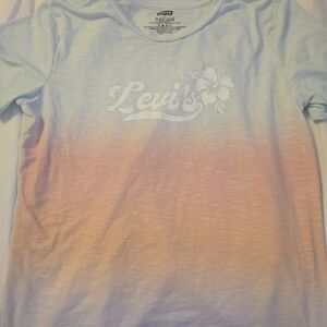 Levi's Girls' Ombre Pastel Tee - Light Blue & Peach